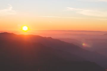 Sunrise in Mountains
