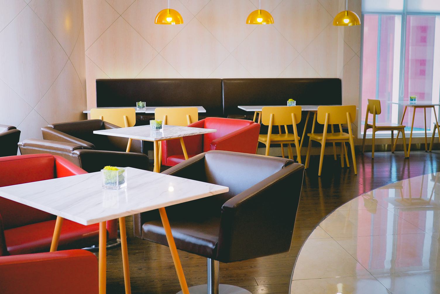 Empty Retro Restaurant Interior