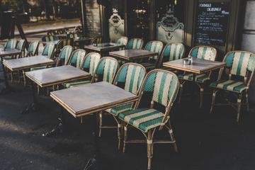 Stylish Parisian Cafe Terrace