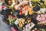 Exterior Florist's Stall with Colorful Flowers