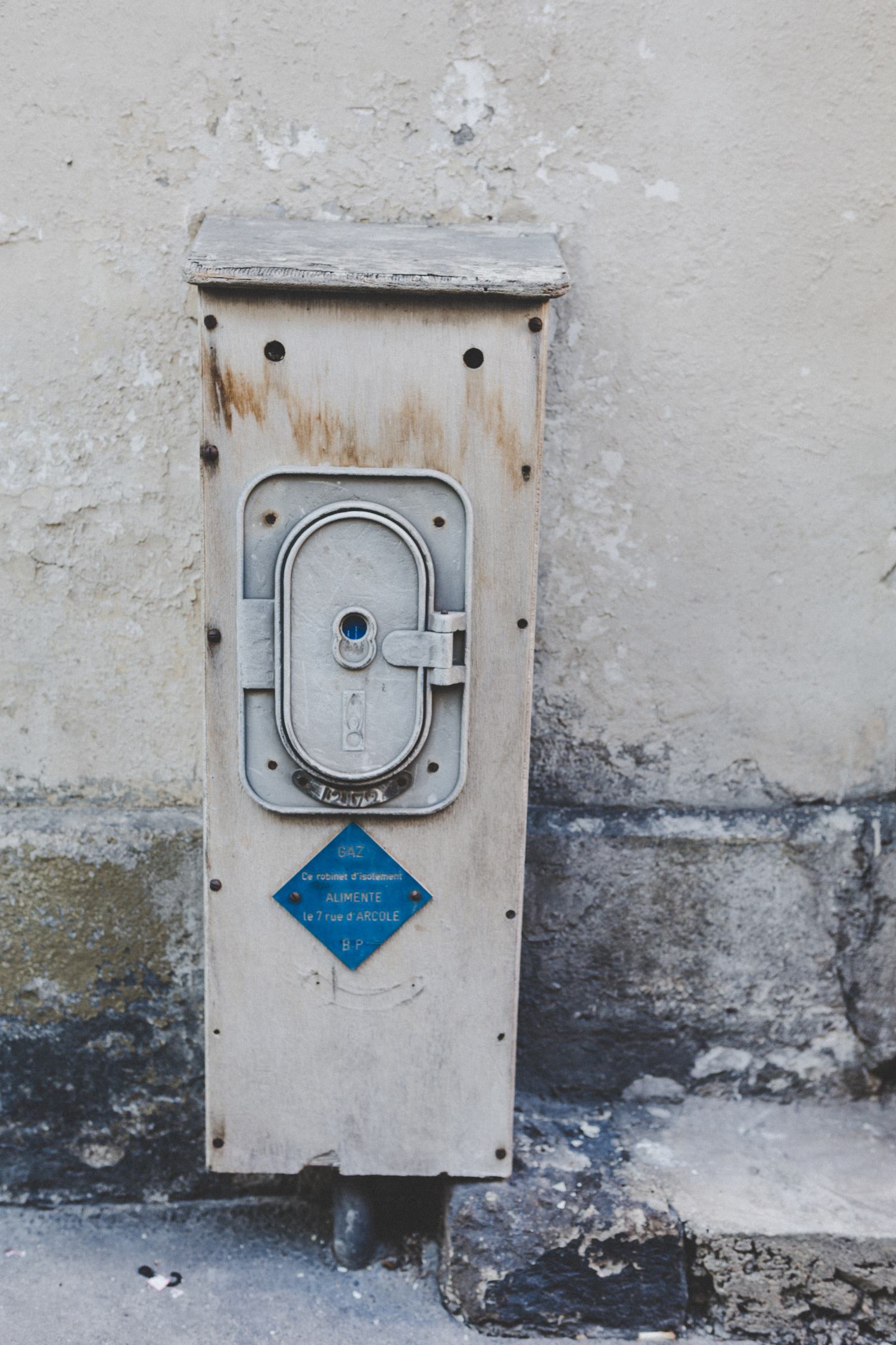 Grunge Wall with an Object of an Ancient Infrastructure