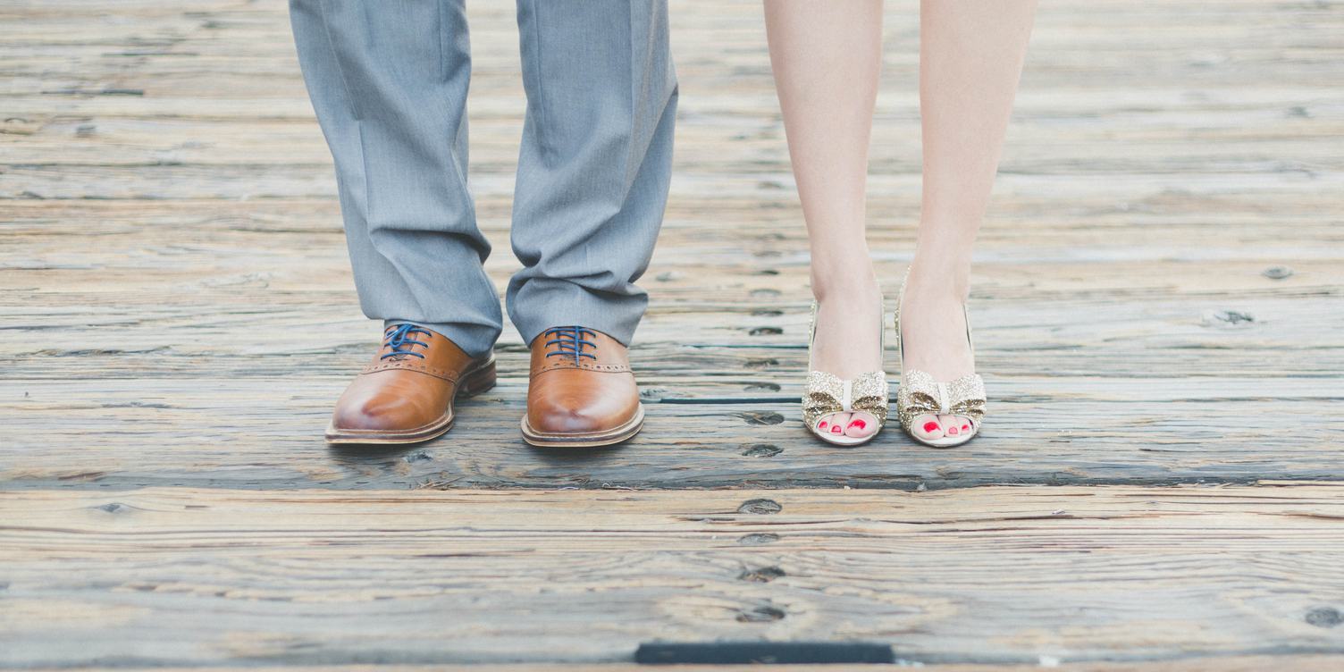 Shod Feet of an Elegant Couple