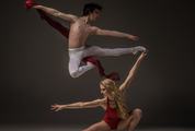 Couple of Contemporary Dancers in Movement