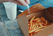 Salt French Fries in a Paper Box