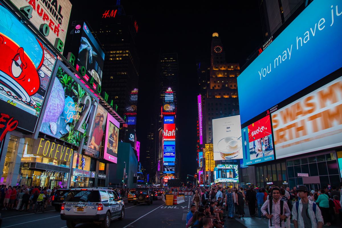 Free Photo: New York Times Square at Night