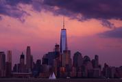 Lower Manhattan Skyline at Sunset