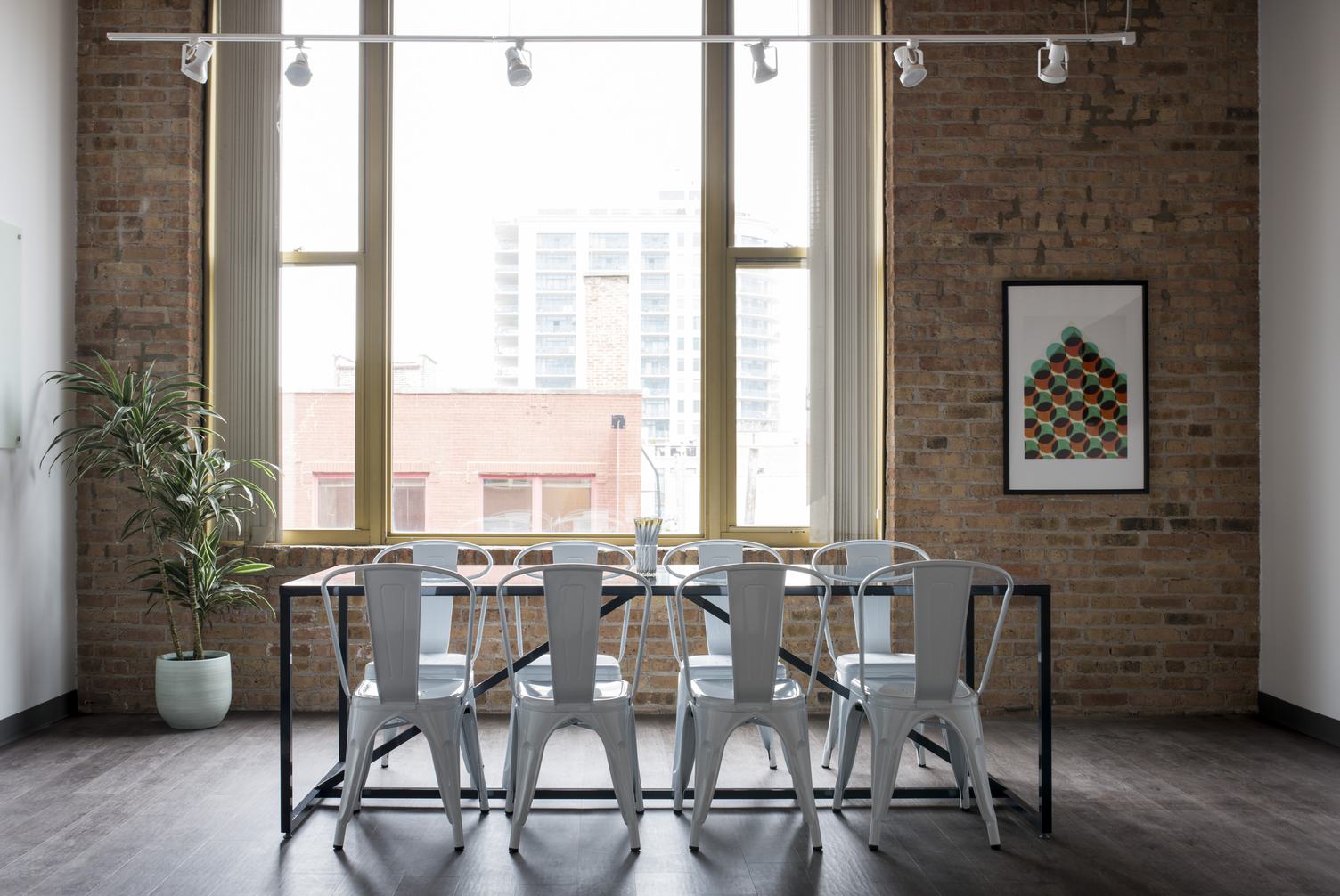 Conference Room with a Brick Wall