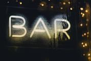 Blurred and Wet Bar Neon