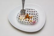 Empty Plate and Fork of Cheesecake Dessert