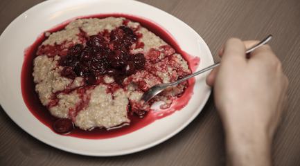 Porridge with Cherries for Breakfast