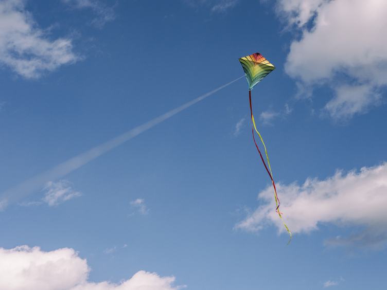 Colorful Kite Flying in the Sky