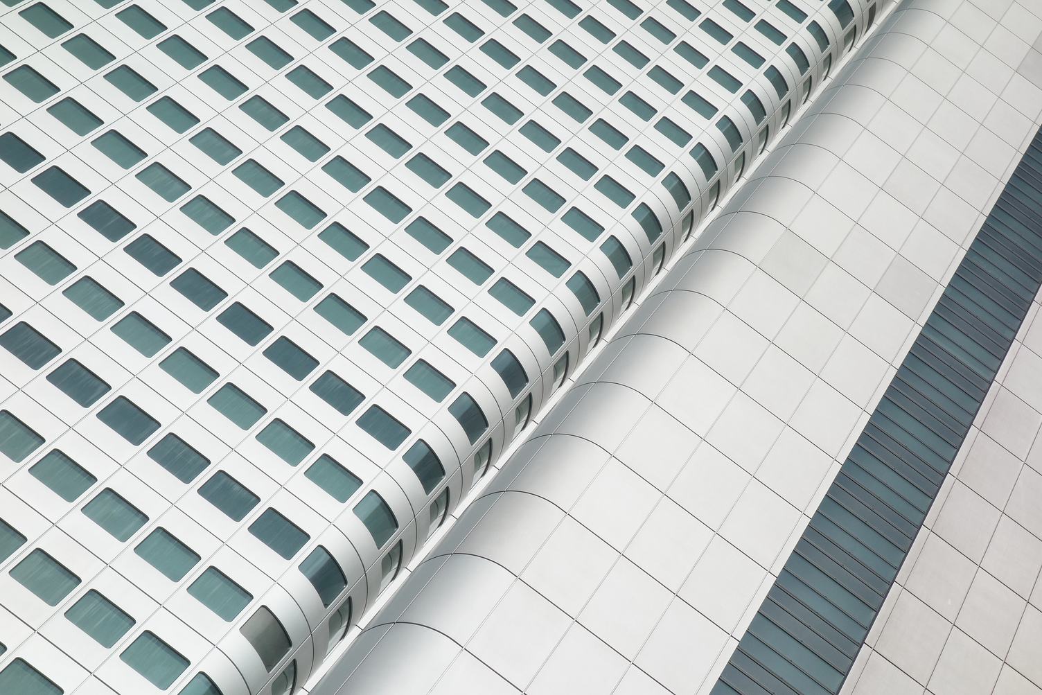 White Modern Building Cladding Structure