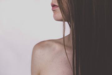Bare Shoulder Long Haired Woman