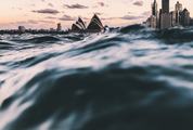 Rough Sea in the Sydney Harbour, Australia