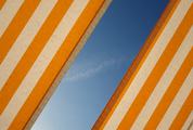 Abstract Background Fabric against Blue Sky