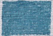The Brick Wall Painted in Blue