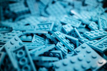 Blue Lego Bricks