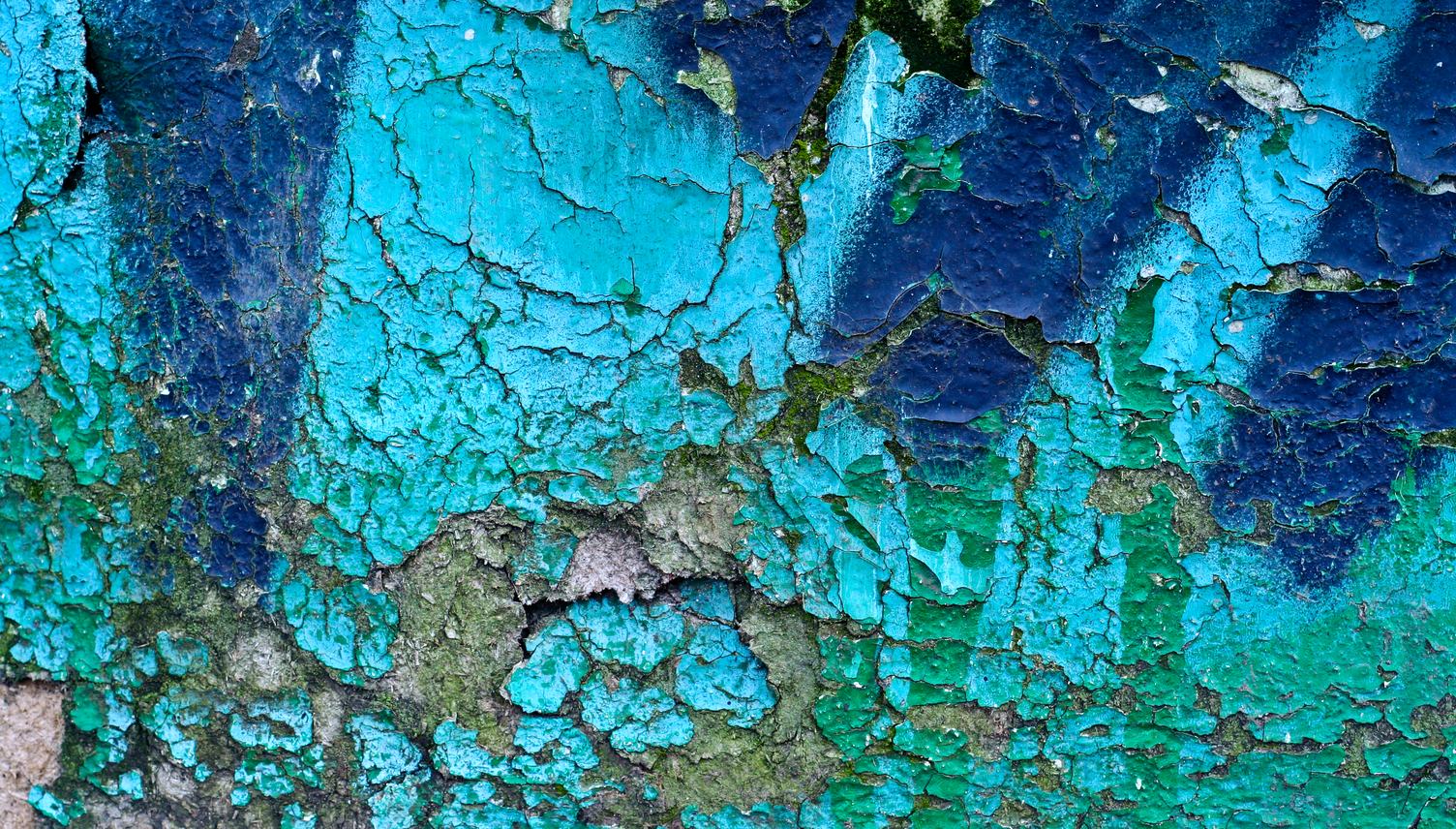Blue Grunge Painted Wall Texture