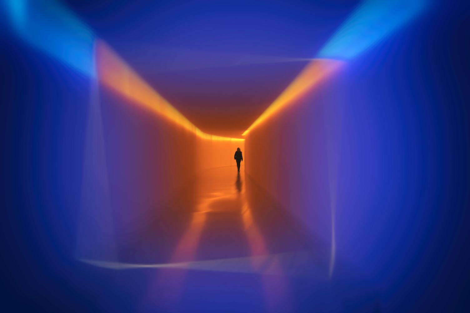 Person Passing Through the Tunnel