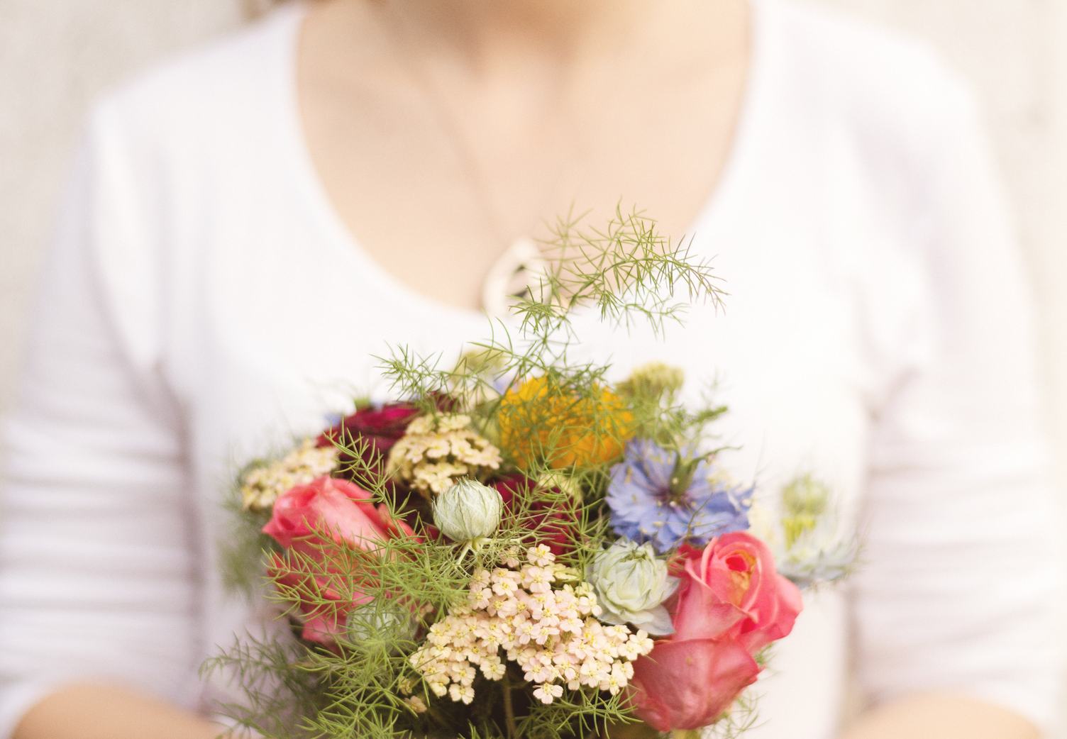 Wedding Bouquet in Bride's Hands