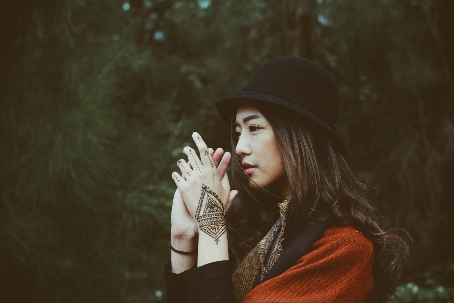 Free Photo Portrait Of Asian Woman With Tattoo