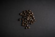 Coffee Beans on Black Background