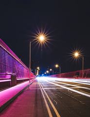 Highway Traffic at Night