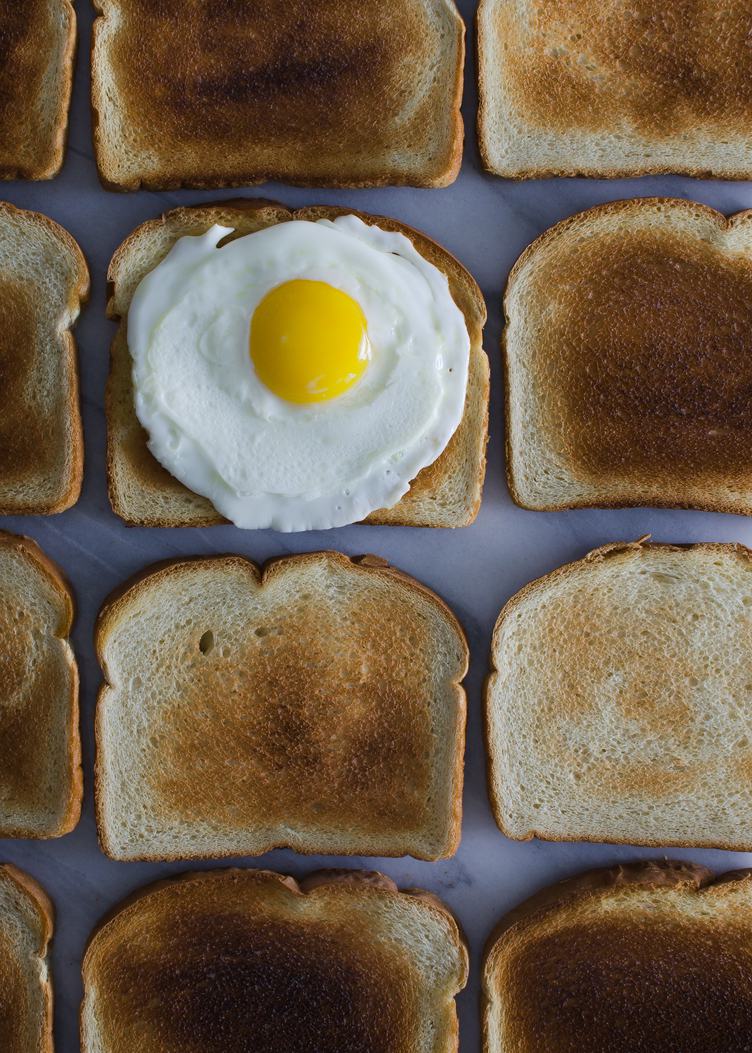 Crunchy Toasts with Fried Egg