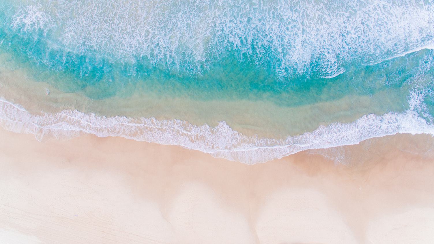 Beach and Tropical Turquoise Ocean
