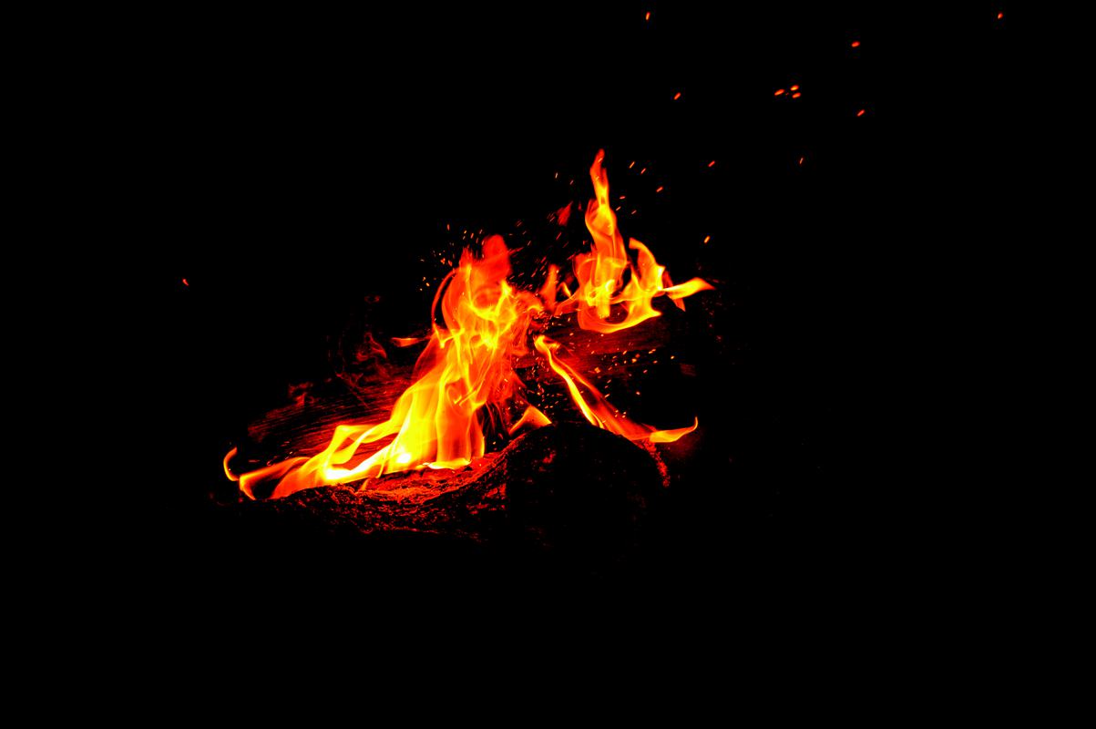 Free Photo: Fire On Black Background