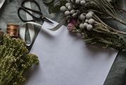Flat Lay - Beautiful Flowers and Florist Equipment