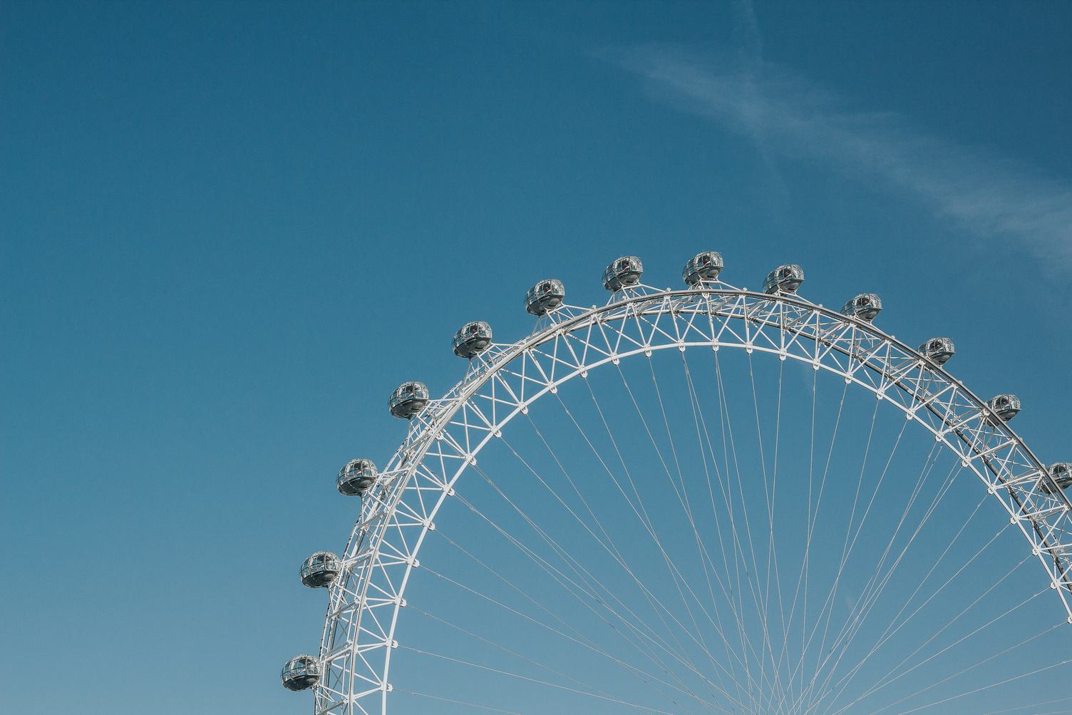 London Eye Ferris Wheel at the Blue Sky