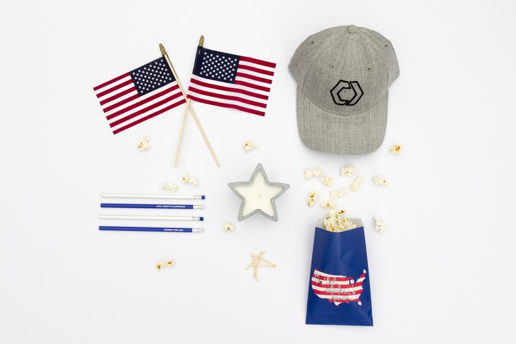 USA Independence Day Decorations, Flat Lay