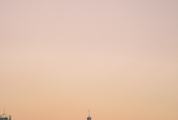 Sydney Business District Skyline with Eye Tower in Orange Tint