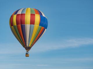Hot-Air Balloon against Blue Sky