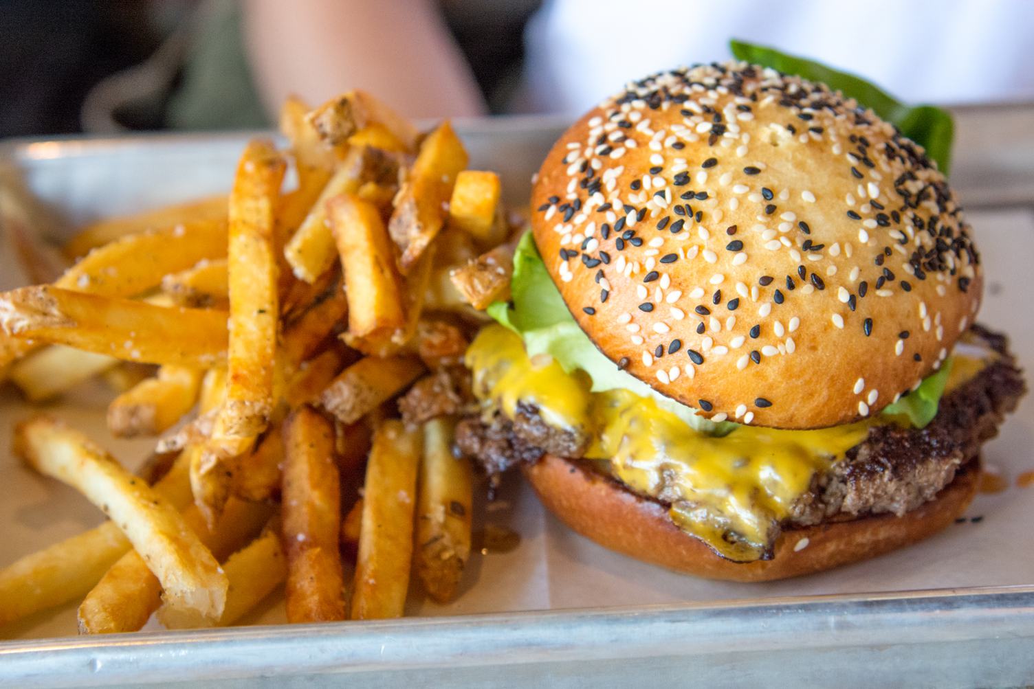 Hamburger with French Fries