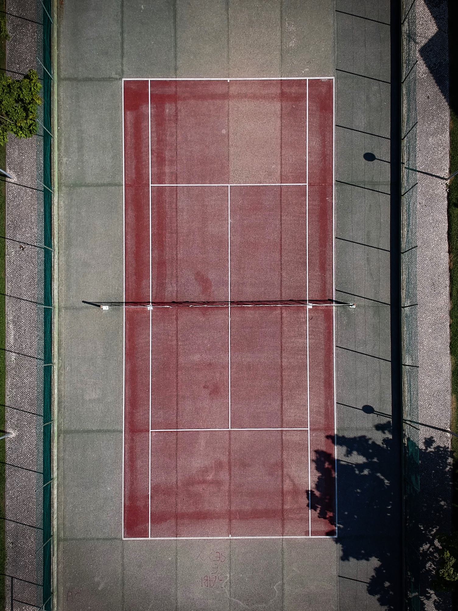 Drone View of Old Tennis Court