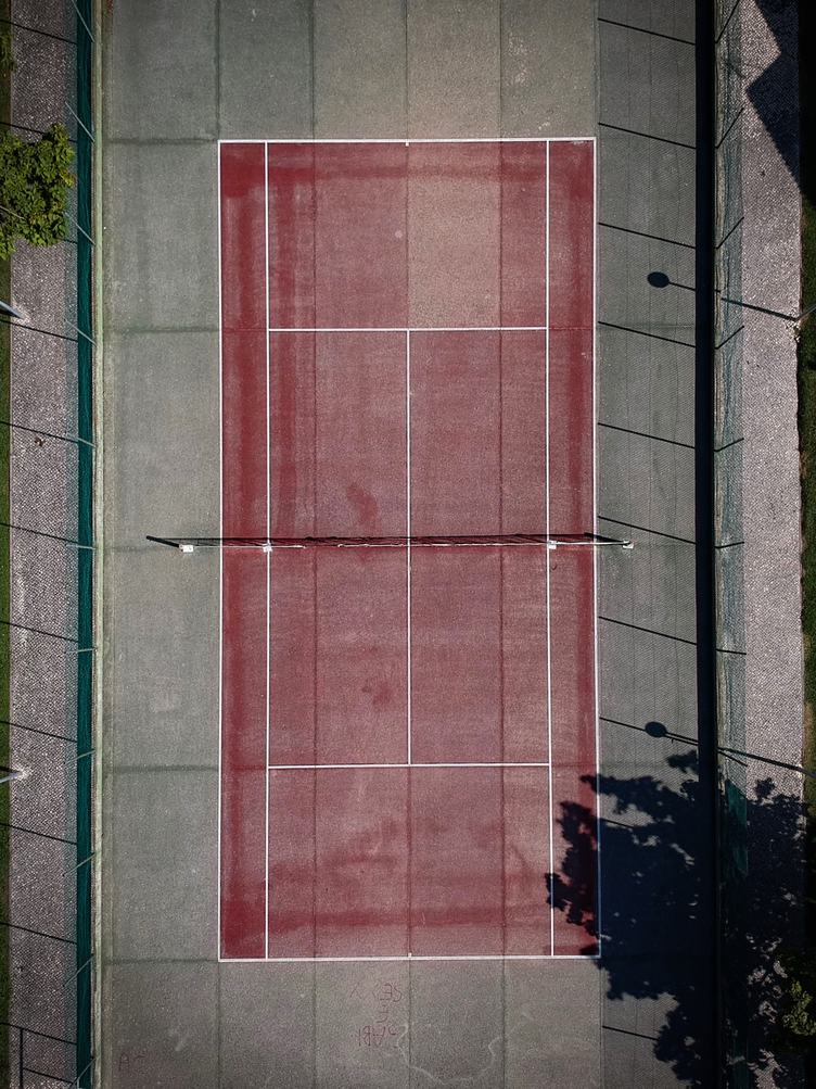 Drone View of Old Tennis Court