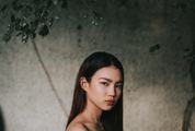 Beautiful and Angry Asian Young Woman Portrait