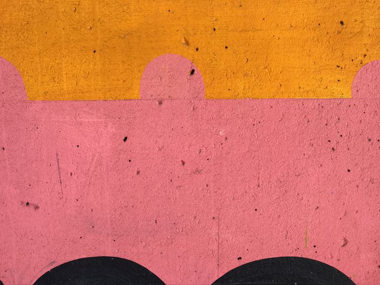 Abstract Pink and Yellow Wall Texture