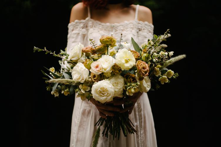 Wedding Bouquet in Bride's Hands