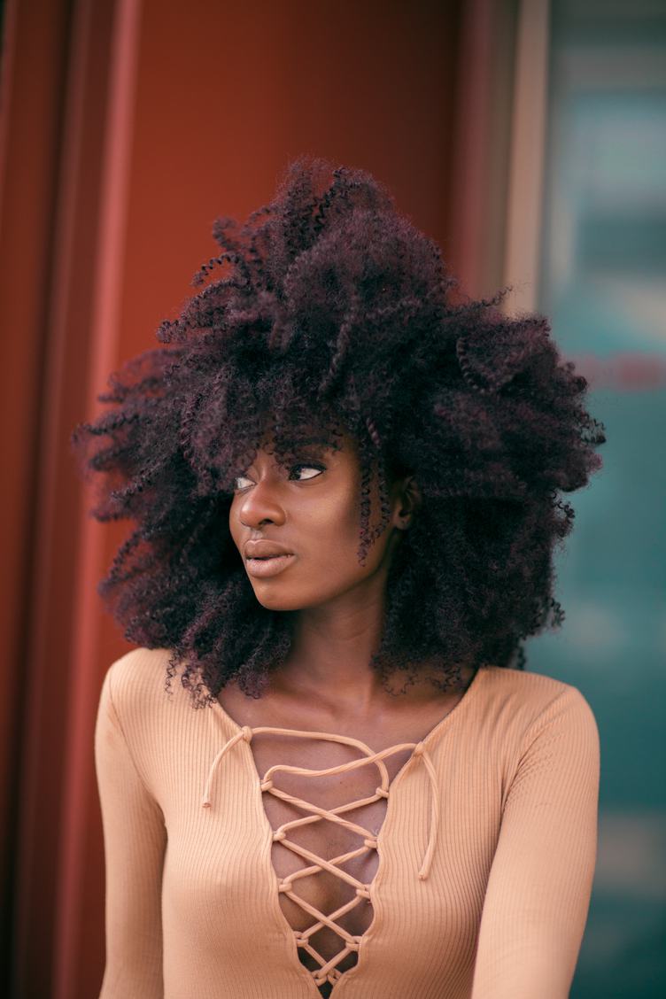African American Woman with Afro Hairstyle