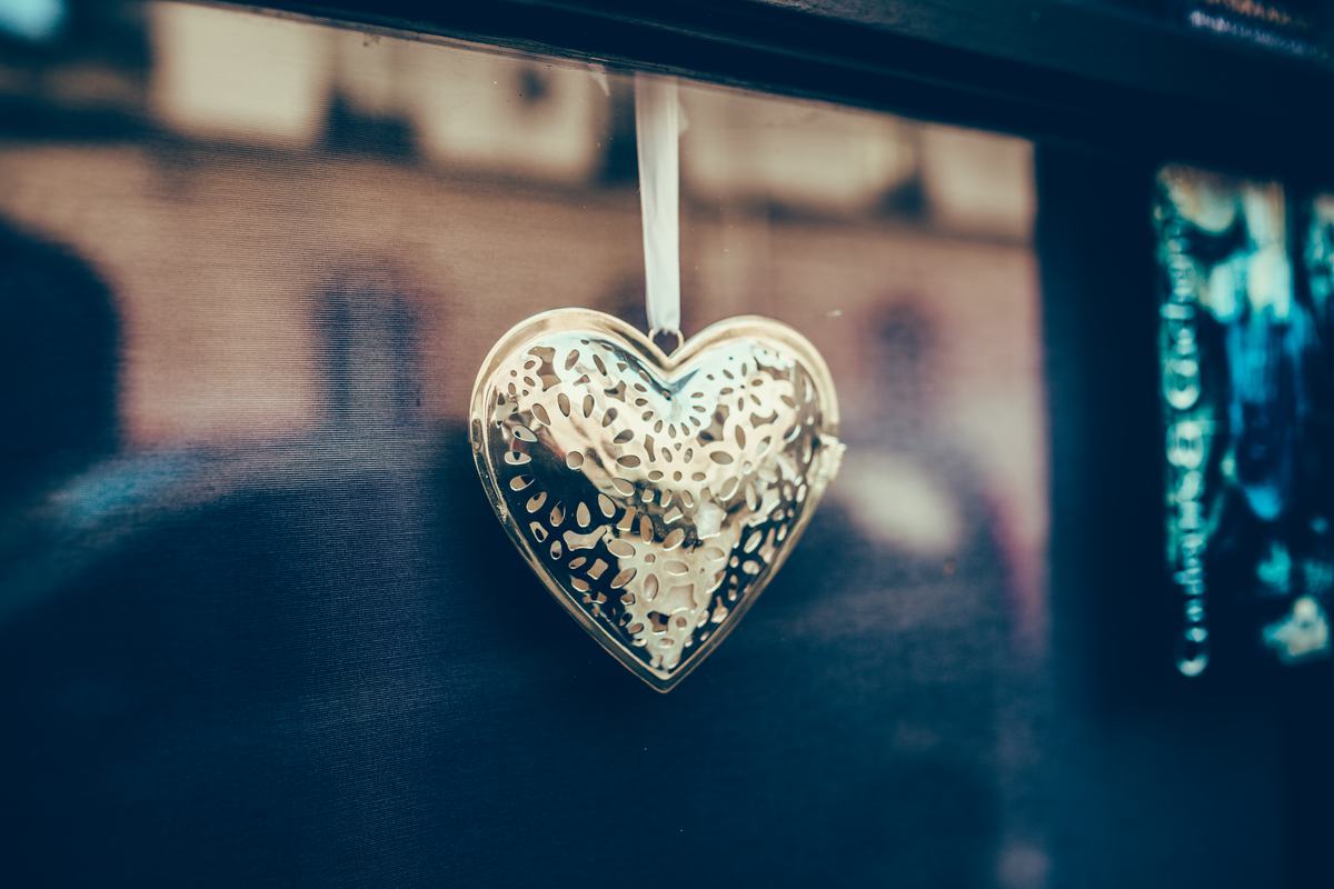 Free Photo: Gold Heart Decoration