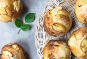 Sweet Composition of Yeast Muffins with Apple