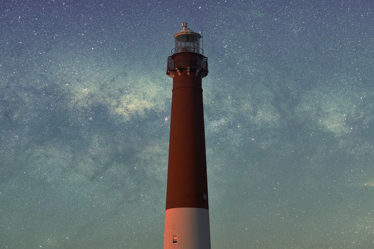 Barnegat Lighthouse Long Exposure Sky