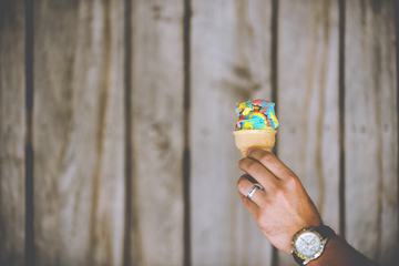 Hand Holding Ice Cream Cone