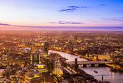 Aerial Cityscape View of London and the River Thames