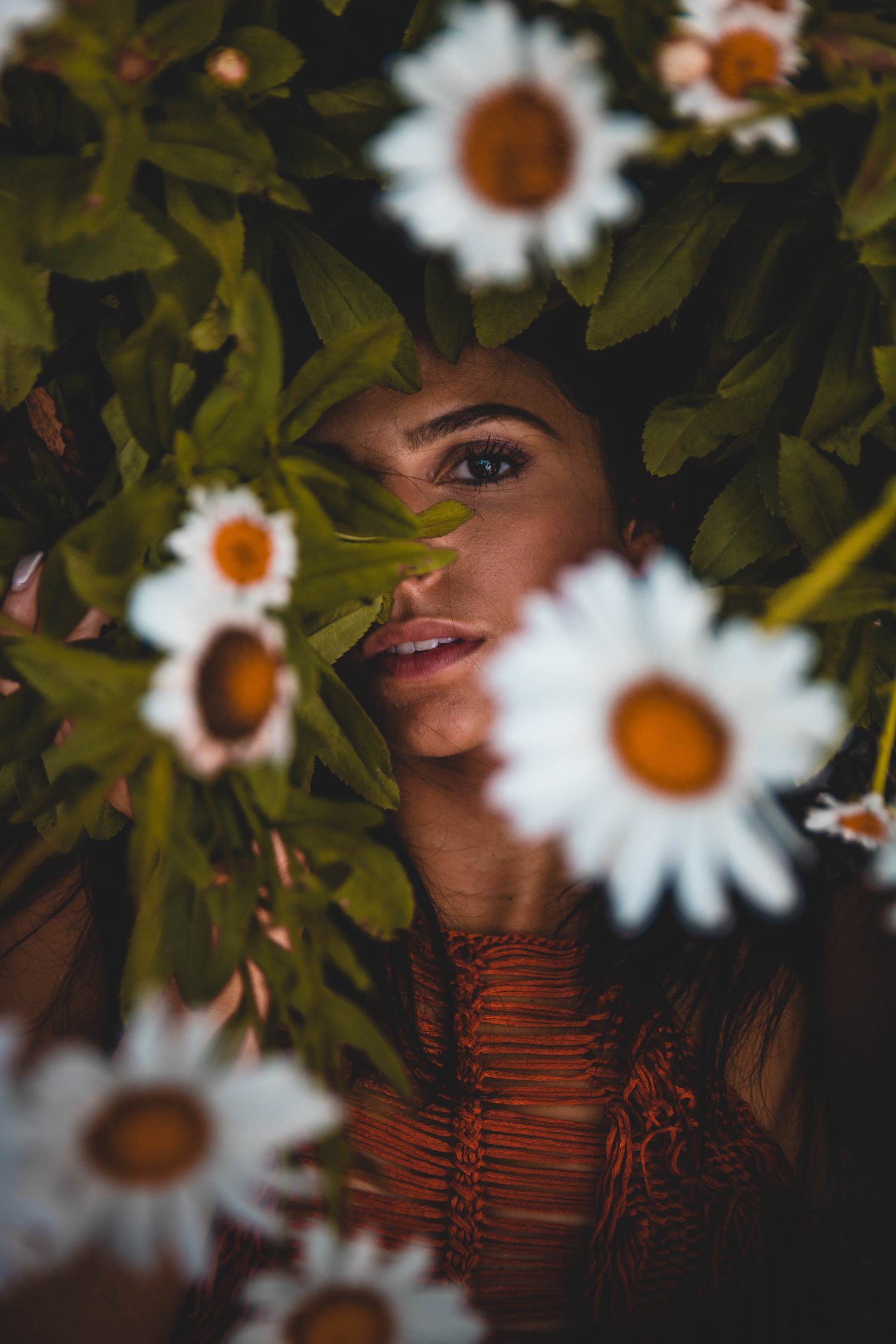 Woman Lying in Flowers