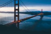 Famous Golden Gate Bridge, San Francisco at Night