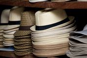 Shelves full of Panama Hats